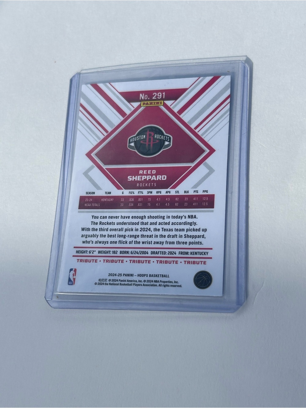 NBA Hoops R. Sheppard Rookie Card - Red/White - Picture 2 of 2